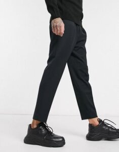 ASOS DESIGN smart tapered pants in black