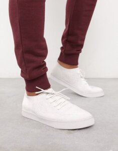 ASOS DESIGN sneakers in white knitted mesh