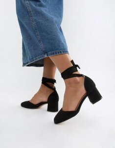 ASOS DESIGN Sorrow mid heels-Black