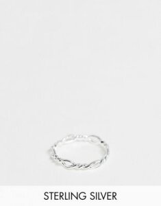 ASOS DESIGN sterling silver ring in twist design