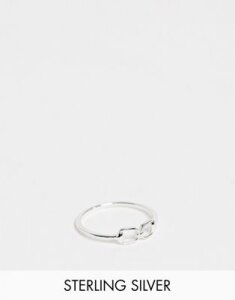 ASOS DESIGN sterling silver ring with buckle design