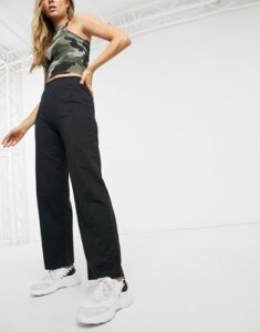 ASOS DESIGN straight leg jogger in organic cotton-Black