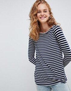 ASOS DESIGN Stripe Slouchy Long Sleeve T-Shirt-Multi