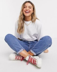 ASOS DESIGN super oversized t-shirt with batwing sleeve in white