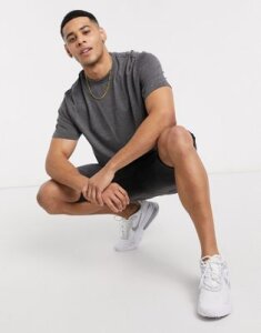 ASOS DESIGN t-shirt with crew neck in charcoal marl-Gray