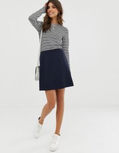 ASOS DESIGN tailored a-line mini skirt-Navy