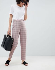 ASOS DESIGN tailored colored check slim pants-Multi