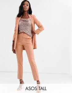 ASOS DESIGN Tall mix & match cigarette grazer suit pants-Pink