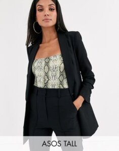 ASOS DESIGN Tall mix & match suit blazer-Black