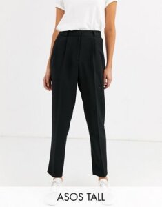 ASOS DESIGN Tall tailored smart tapered pants-Black
