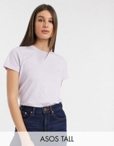 ASOS DESIGN Tall ultimate organic cotton crew neck t-shirt in lilac-Gray