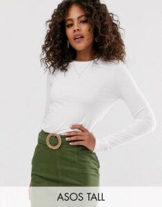 ASOS DESIGN Tall ultimate organic cotton long sleeve crew neck t-shirt in white