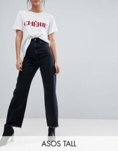 ASOS DESIGN Tall wide leg jeans in ashes black wash