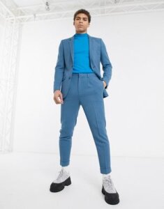 ASOS DESIGN tapered suit pants soft teal-Blue
