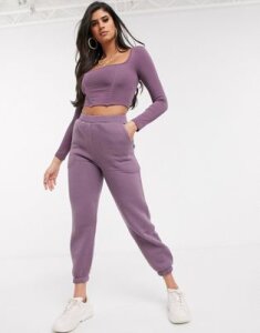 ASOS DESIGN two-piece oversized jogger-Purple