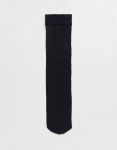 ASOS DESIGN under the knee sheer sock in black