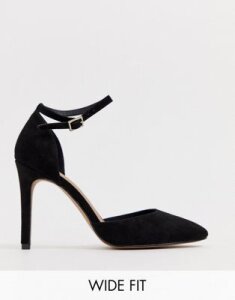 ASOS DESIGN Wide Fit Playground high heels-Black