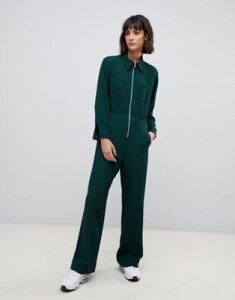 ASOS WHITE zip front jumpsuit-Green