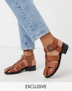 ASRA Exclusive Sammy fisherman sandals in tan leather