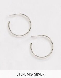 Astrid & Miyu chunky hoop earrings in sterling silver