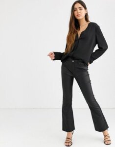 b.Young flared pants-Black