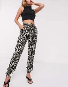 B.Young zebra print pants-Multi
