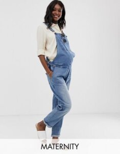 Bandia Maternity relaxed fit overalls-Blue