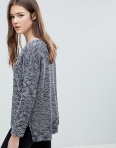 Blend She Zoya Knit Sweater-Gray