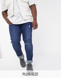 Bolongaro Trevor Plus distressed skinny jeans in blue