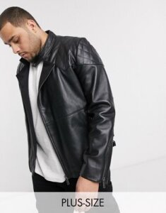 Bolongaro Trevor Plus quilted leather biker jacket-Black