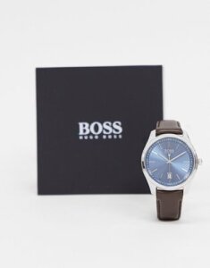 Boss circuit leather watch 1513728-Brown