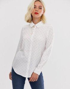 Brave Soul heart print shirt-White