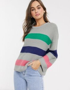 Brave Soul sorbet wide stripe sweater-Multi
