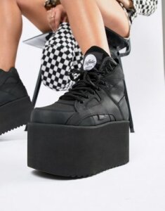 Buffalo London classic extreme flatform sneakers in black