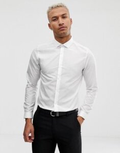 Burton Menswear skinny fit shirt in white