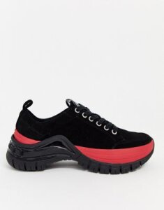 Calvin Klein Tisha cleated chunky sneakers in black