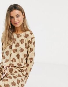 Chelsea Peers pajamas in bear print-Multi