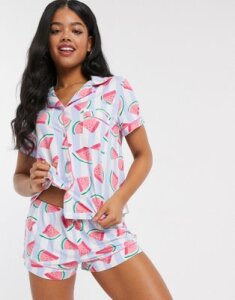 Chelsea Peers watermelon print pyjama set-Multi