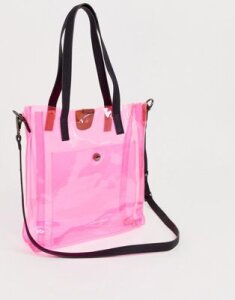 Claudia Canova Transparent Tote Bag-Pink