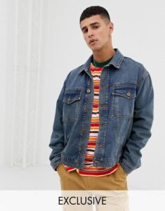 COLLUSION denim jacket in washed blue