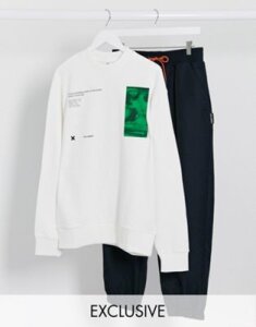 COLLUSION sweatshirt with photographic print in off-white