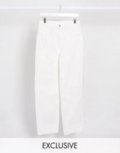 COLLUSION x014 dad jeans in white