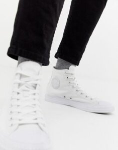 Converse All Star Hi sneakers in white mono-Black