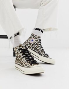 Converse Chuck 70 Sneakers In Cheetah Print-Beige