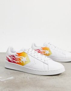 Converse Pro leather flame in white