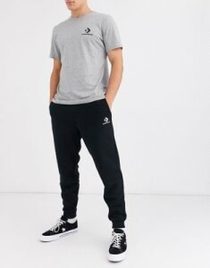 Converse star chevron sweatpants with embroidered logo in black