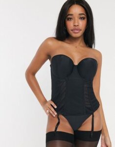 Curvy Kate Luxe strapless basque in black