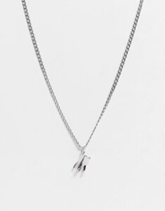 DesignB neckchain in silver with tooth pendant