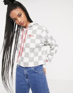 Dickies Girl cropped hoodie with all over print-Gray