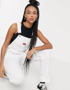 Dickies Girl overalls with logo-White